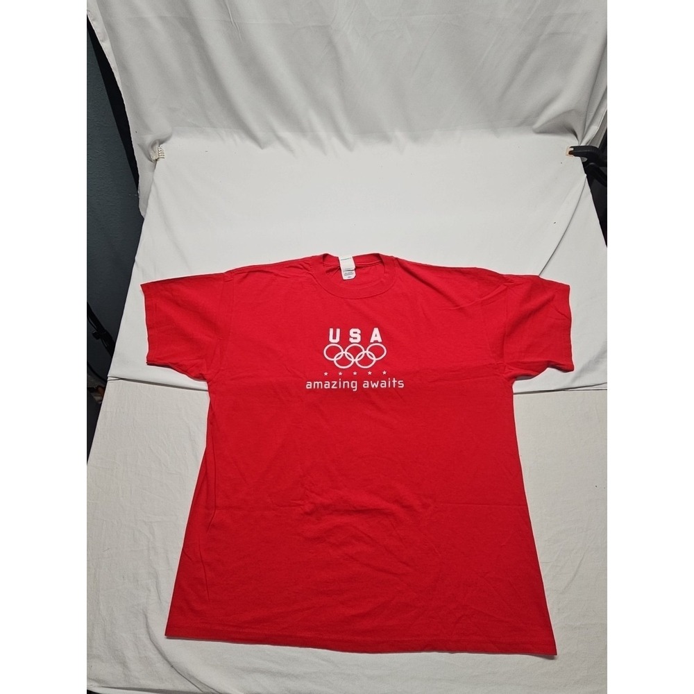 Xp Apparel Mens Red Team Usa Amazing Awaits Olympics Short Sleeve Graphic Sz 2xl